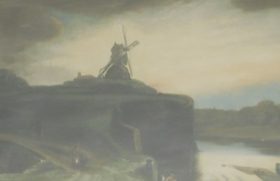 Lot 692 - Gaymard. Coloured engraving with windmill, etc....