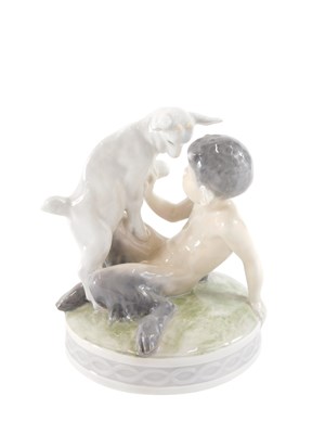 Lot 826 - A Royal Copenhagen porcelain figure of a fawn...
