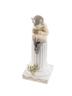 Lot 828 - A Royal Copenhagen porcelain figure, of a fawn...