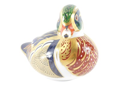 Lot 830 - A Royal Crown Derby porcelain Carolina duck...