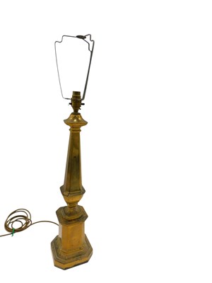 Lot 869 - A brass effect table lamp, in Continental...