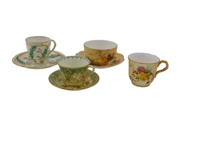 Lot 874 - A Royal Worcester blush ivory ground cup,...