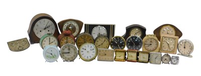 Lot 891 - A quantity of clock movements, clock cases,...