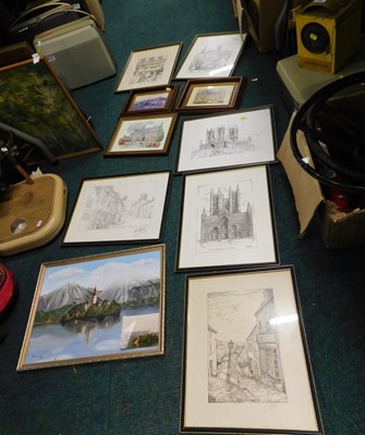 Lot 2105 - A quantity of framed prints and pictures, to...