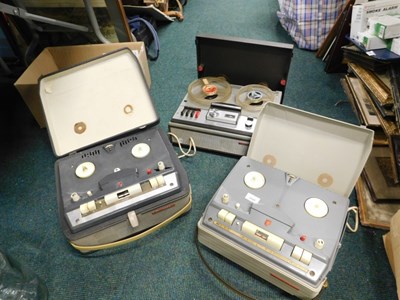 Lot 2107 - Two Philips reel to reel tape recorders,...