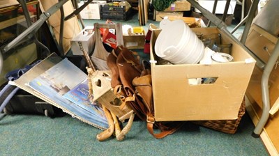 Lot 2110 - General household effects, to include wooden...