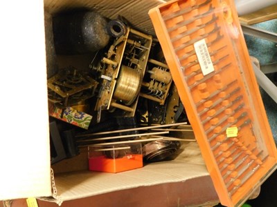 Lot 2143 - A quantity of clock parts and movements,...