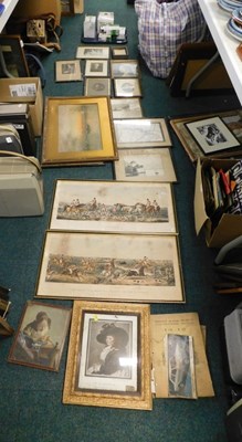 Lot 2086 - A group of pictures and prints, to include...