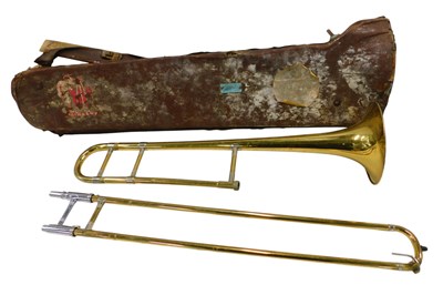 Lot 955 - A brass trombone by Elkorn USA. (AF)