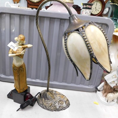 Lot 2174 - A modern Art Nouveau style electric lamp,...