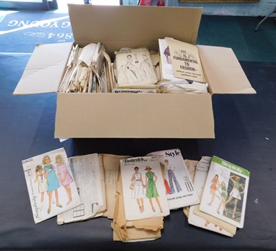 Lot 2181 - A collection of vintage dress patterns.