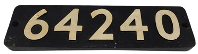 Lot 919 - A Smokebox number plate, numbered 64240, in...