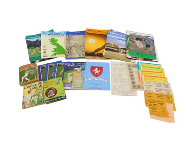 Lot 942 - A quantity of cricket programmes, books, etc.