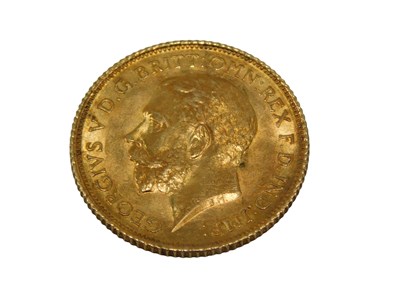 Lot 44 - A George V gold half sovereign 1912, 4.0g.
