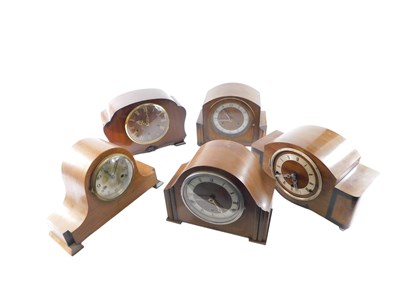 Lot 1026 - A group of early 20thC and later mantel clocks,...