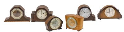 Lot 1036 - A group of early 20thC and later mantel clocks,...