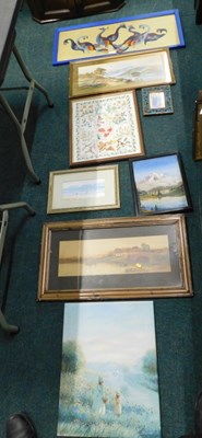 Lot 2215 - Framed prints, including mountain scenes,...