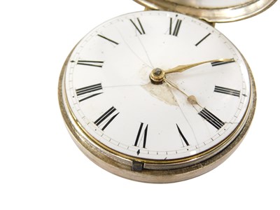 Lot 77 - A William IV silver pair cased pocket watch,...