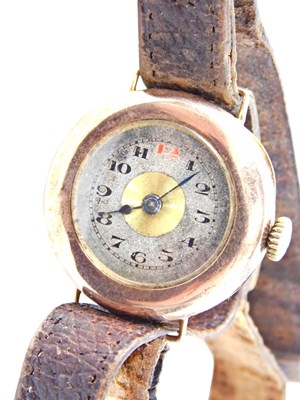 Lot 78 - A 9ct rose gold lady's circular cased...