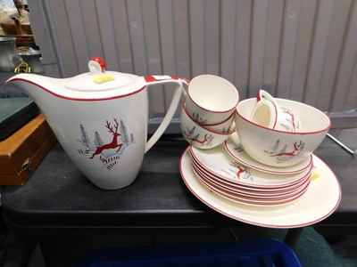 Lot 2204 - A Crown Devon part coffee set, including cups,...