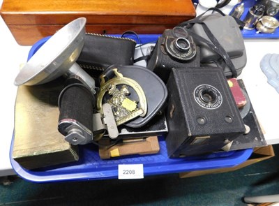 Lot 2208 - Cameras and camera equipment, to include a...