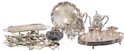 Lot 979 - A quantity of silver plate, to include a...