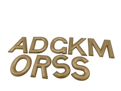 Lot 996 - A quantity of vintage gilt wooden shop letters.