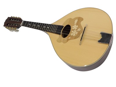 Lot 999 - An Ozark Romanian mandolin, with floral inlay,...
