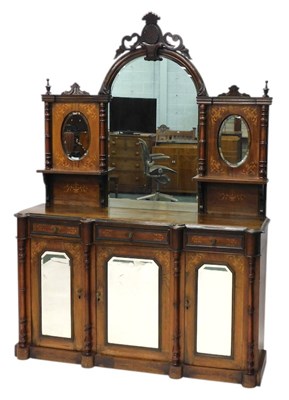 Lot 1045 - A Victorian walnut and marquetry...