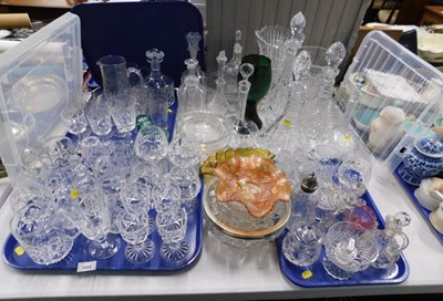 Lot 2225 - Glassware, to include decanters, jugs, vases,...