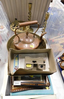 Lot 2228 - Housewares, to include a copper lidded tea...