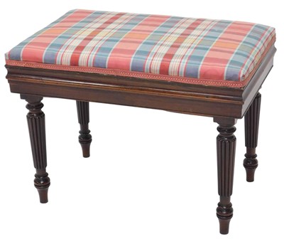 Lot 1092 - A 19thC and later oak and mahogany stool, with...
