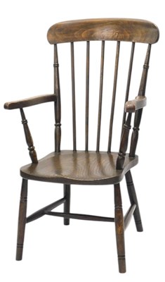 Lot 1093 - A 19thC ash and elm Windsor open...