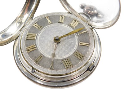 Lot 698 - A George III silver pair cased pocket watch,...