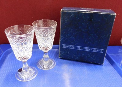 Lot 2278 - A pair of Stewart crystal Cheltenham wine...