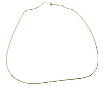 Lot 643 - A 9ct gold snake link neck chain, on a bolt...