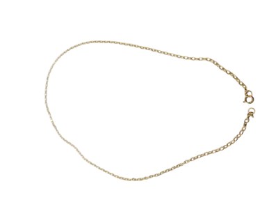 Lot 654 - A 9ct gold belcher link neck chain, on a bolt...