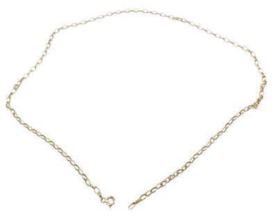 Lot 653 - A 9ct gold belcher link neck chain, on a bolt...