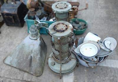 Lot 1224 - Two greenhouse heaters, together with a group...