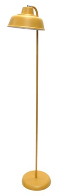 Lot 1120 - A yellow painted retro style standard lamp,...