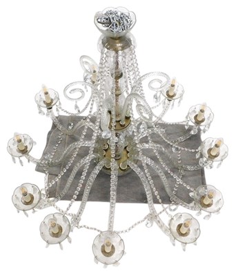 Lot 939 - A large Venetian style chandelier, with cut...