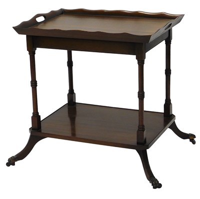 Lot 1143 - A mahogany occasional table, with a tray top,...