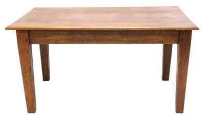 Lot 1156 - An oak kitchen table, the rectangular top, on...