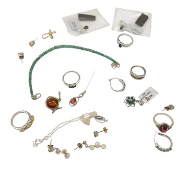Lot 651 - Gemporia silver and gem set rings, earrings,...