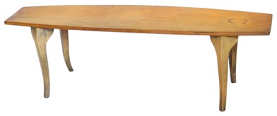 Lot 1192 - A 1960s/70s teak low table, on cabriole...