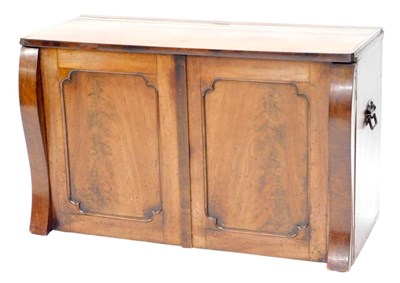 Lot 1203 - A 19thC mahogany chest, with a hinged top,...