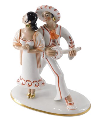 Lot 841 - A mid to late 20thC Spanish porcelain figure...
