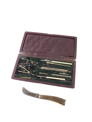 Lot 545 - A small pocket or hunting knife, stamped...