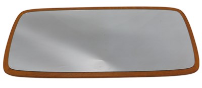 Lot 784 - A 1970s rectangular wall mirror, with rounded...