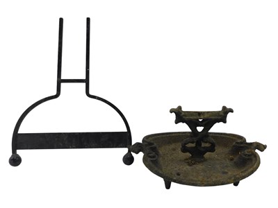Lot 953 - A Victorian scroll cast boot scrape, and...